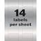 Avery Label, Tag, Metlc, Slv, 112Pk AVE61528 - alternate 8